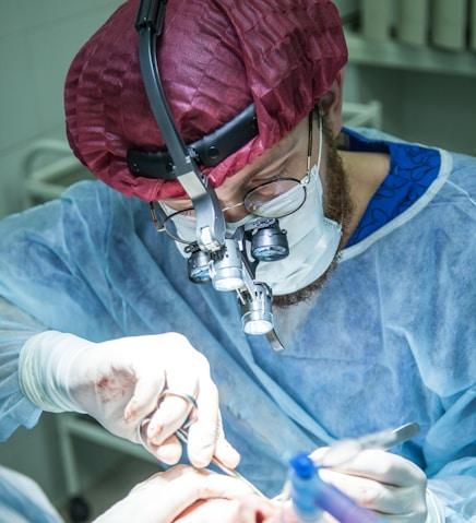 Medical procedure closeup