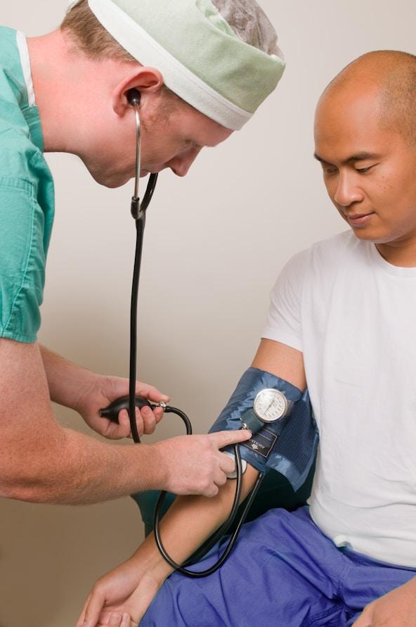 Doctor measuring blood pressure